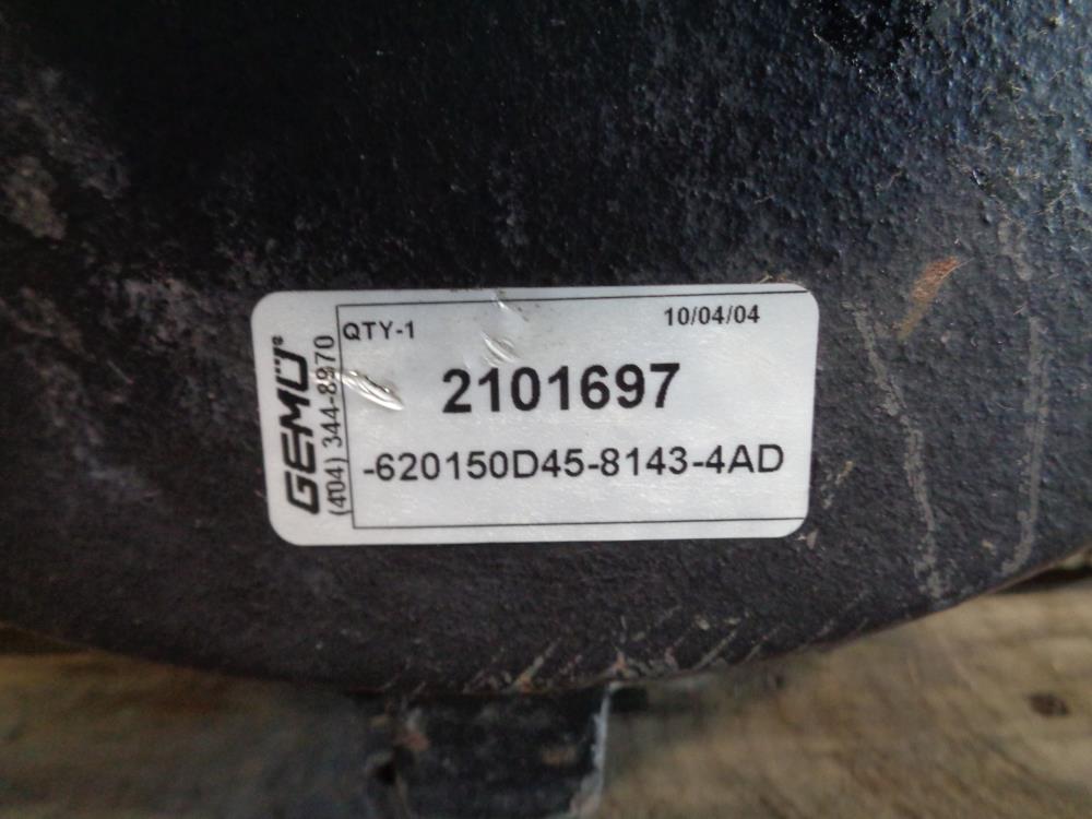 Gemu 620 Diaphragm Valve, 6" 125# FF Cast Iron, #620150D45-8143-4AD